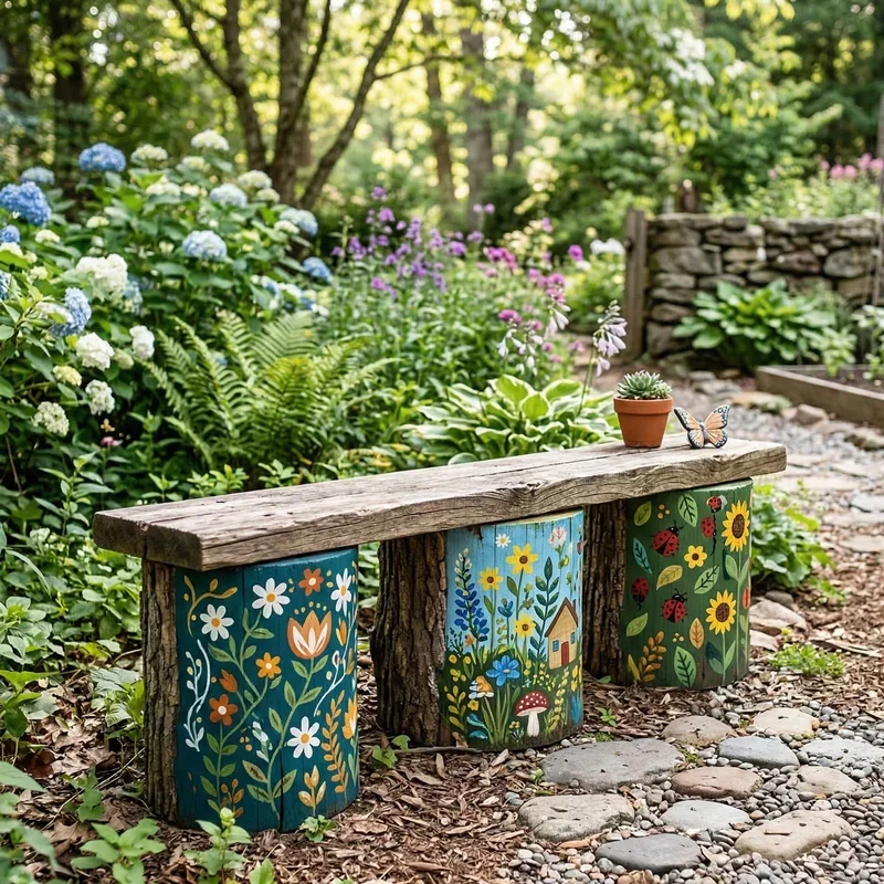 Tree Stump Bench Ideas