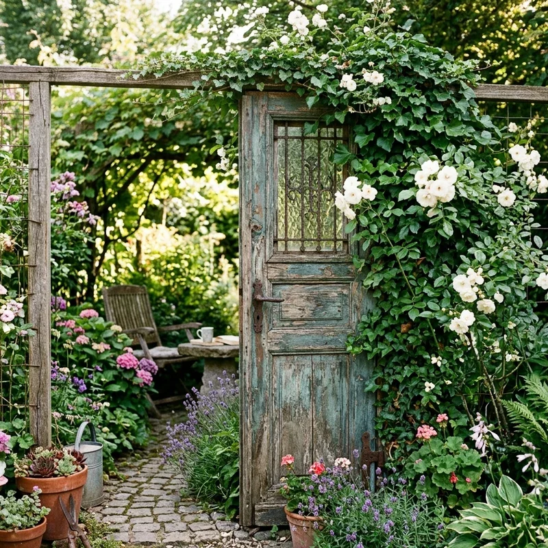 Old Door in the Garden Ideas