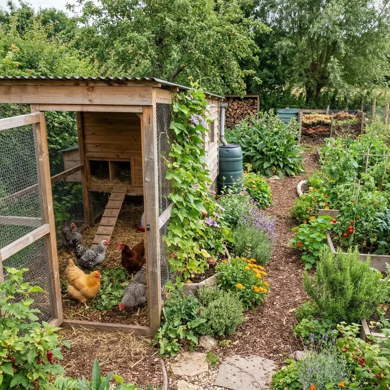 Chicken Coop Garden Ideas