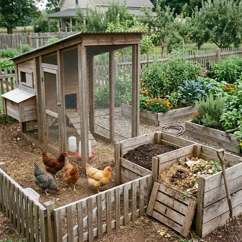 Chicken Coop Garden Ideas