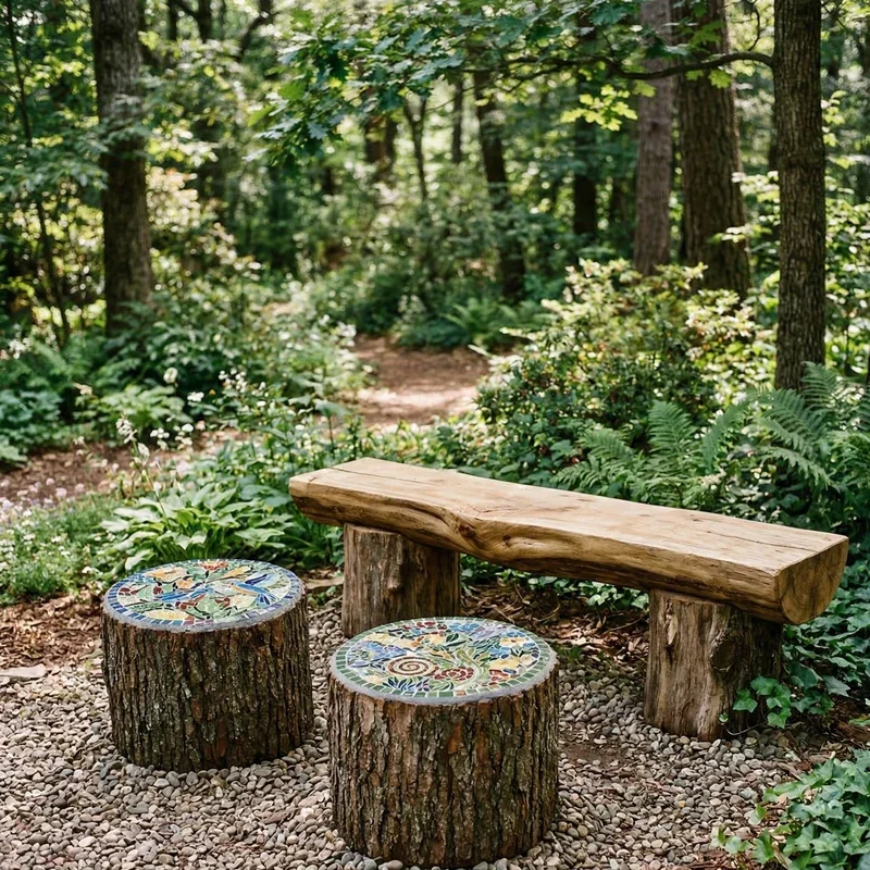 Tree Stump Bench Ideas
