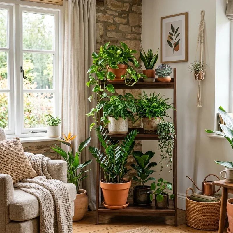 Living Room Plant Corner Ideas