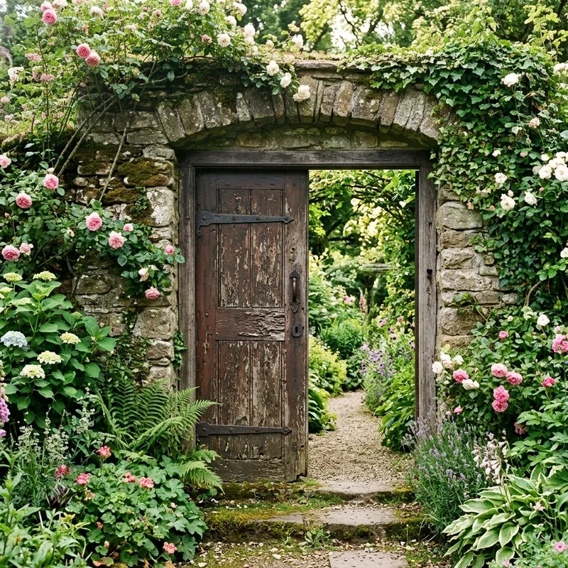 Old Door in the Garden Ideas