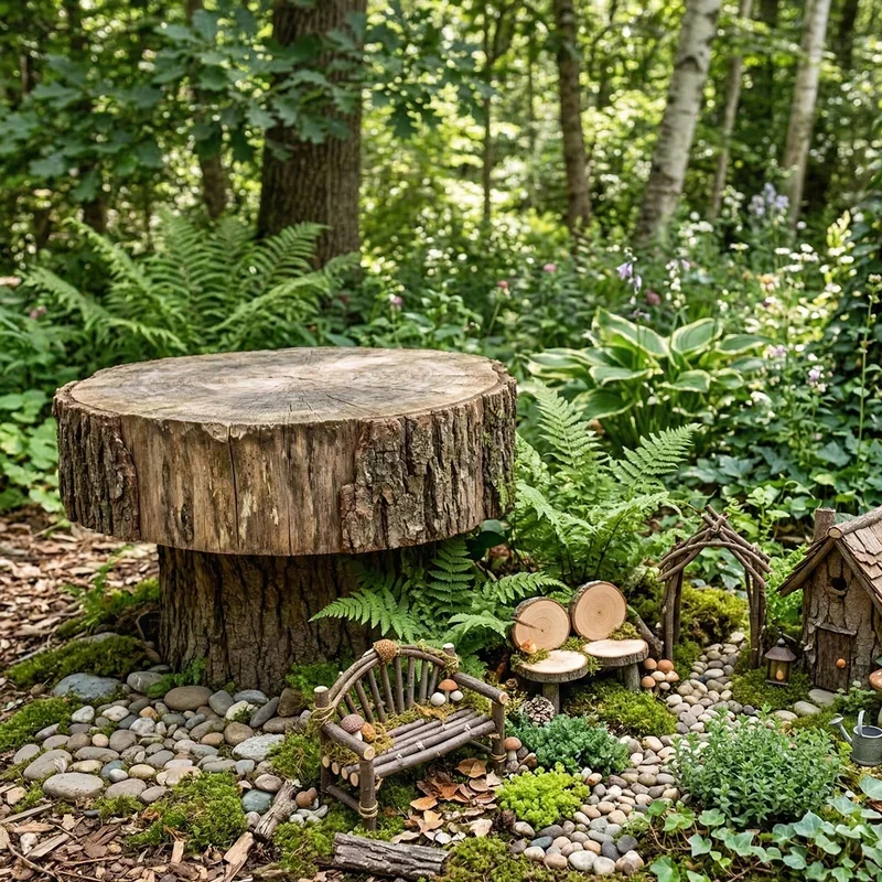 Tree Stump Bench Ideas