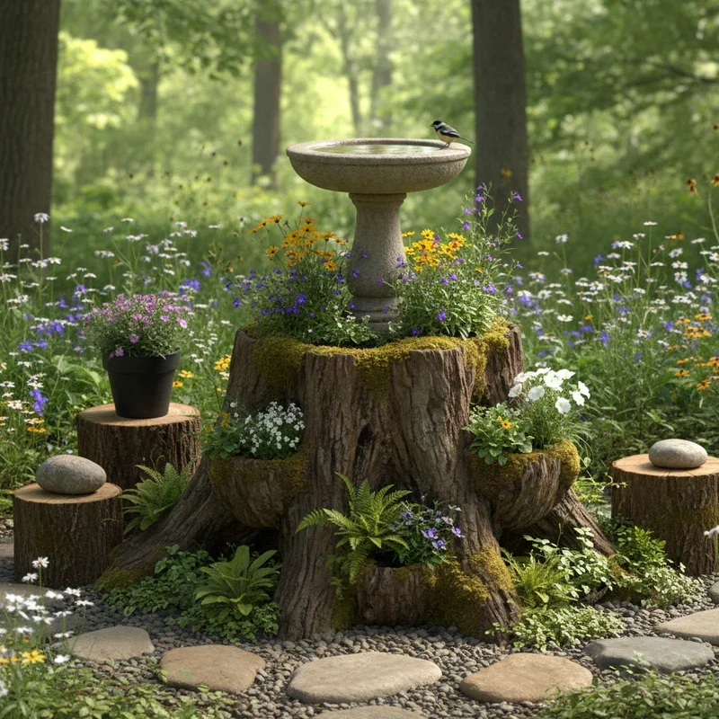 Stump Garden Ideas