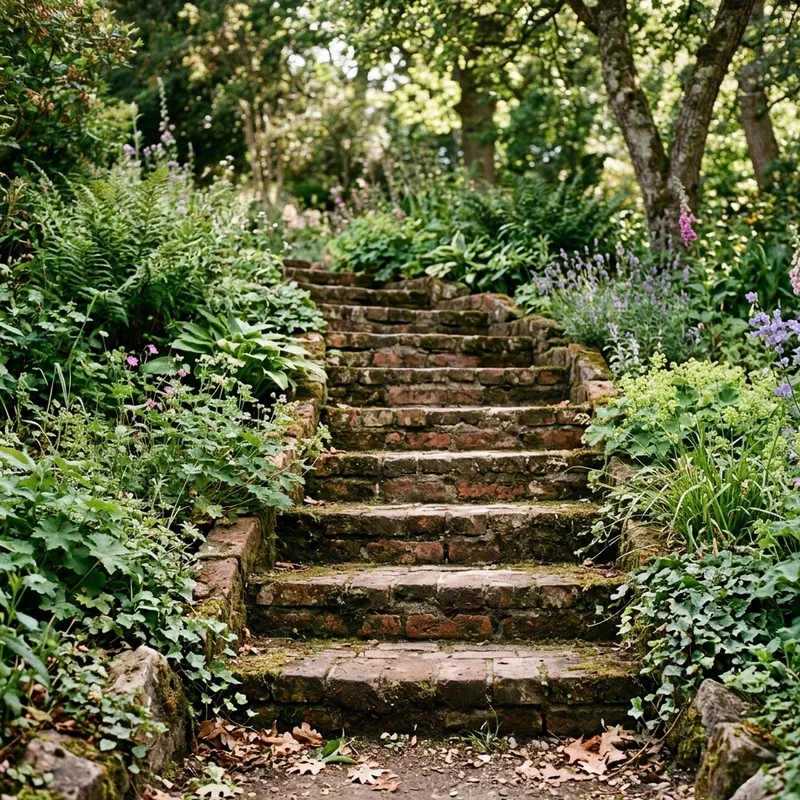 Brick Garden Steps Ideas