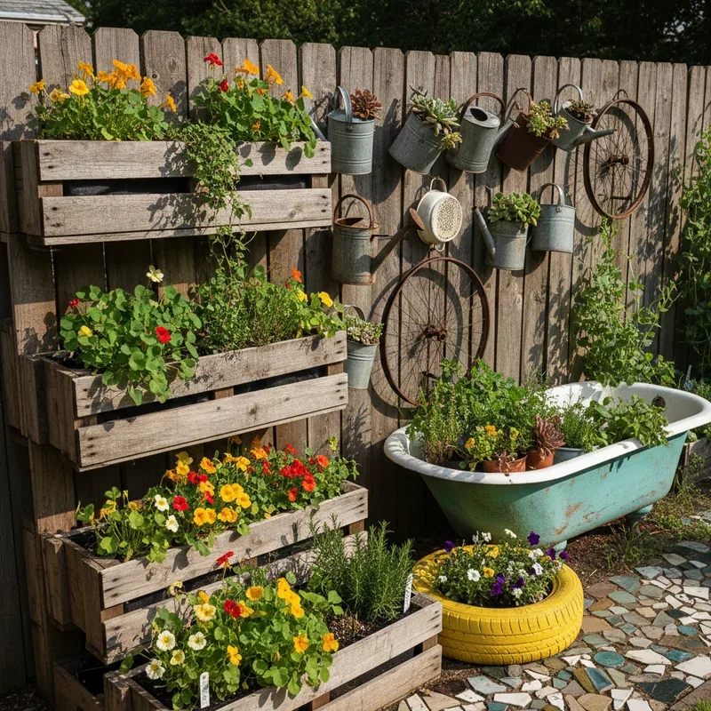 Junk Upcycled Garden Ideas