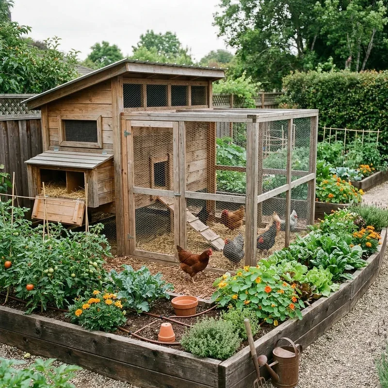 Chicken Coop Garden Ideas