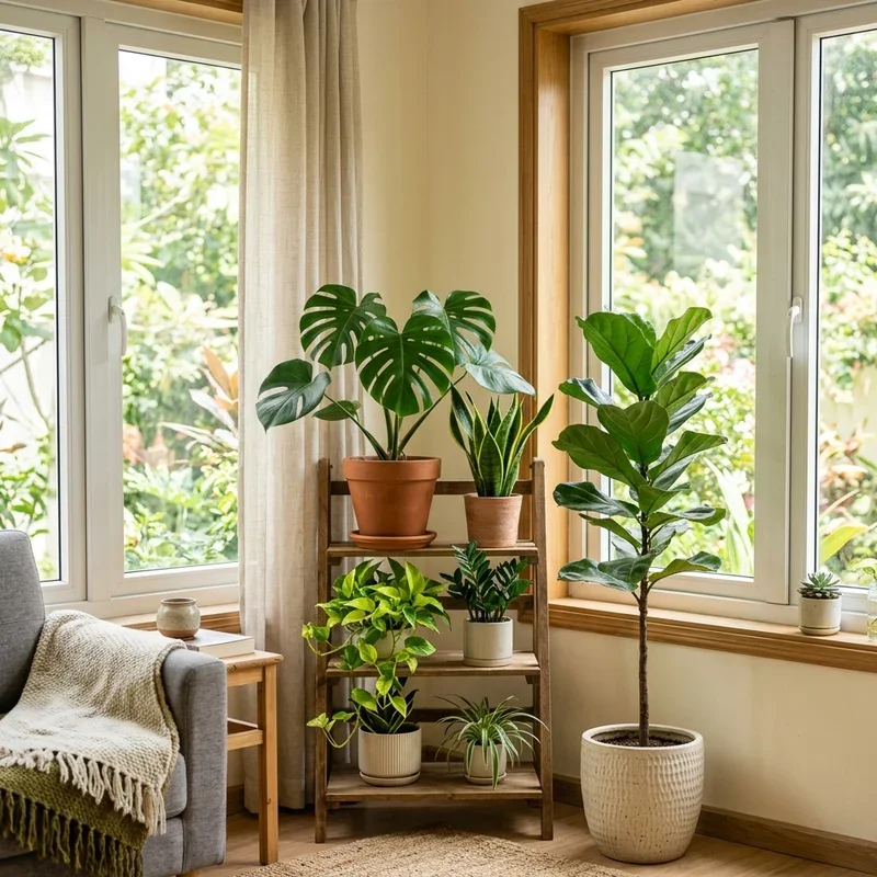 Living Room Plant Corner Ideas