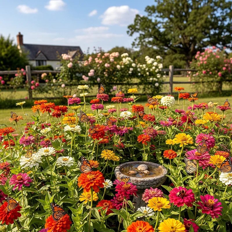 Zinnia Flower Bed Ideas