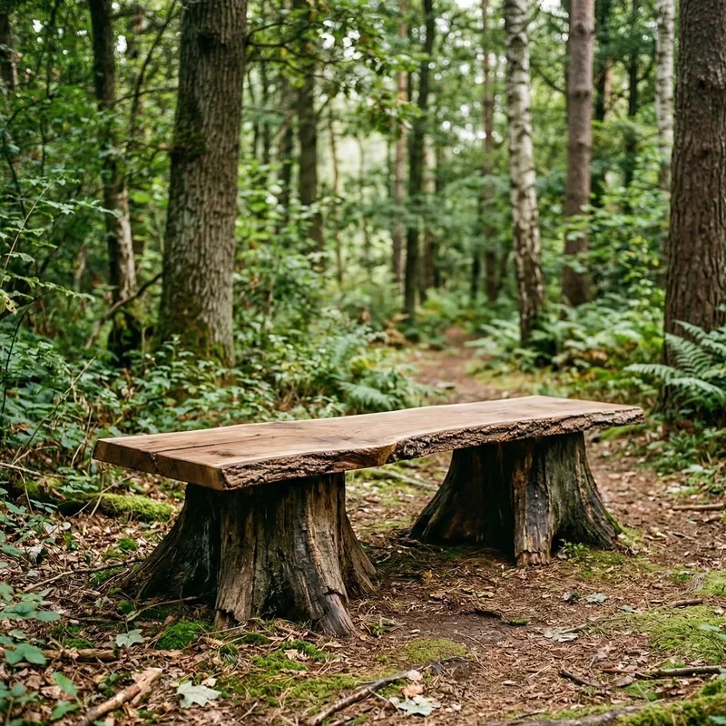 Tree Stump Bench Ideas