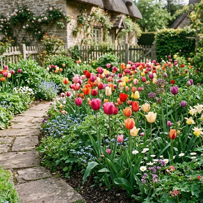 Tulip Flower Bed Ideas