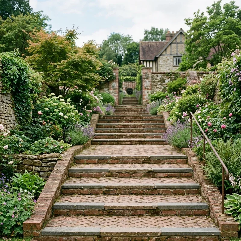Brick Garden Steps Ideas