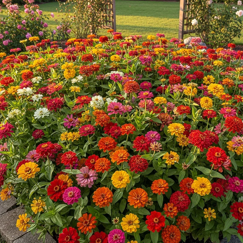 Zinnia Flower Bed Ideas