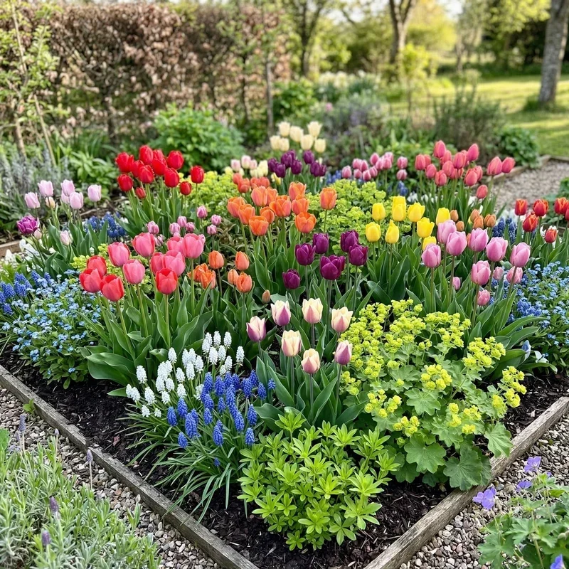 Tulip Flower Bed Ideas