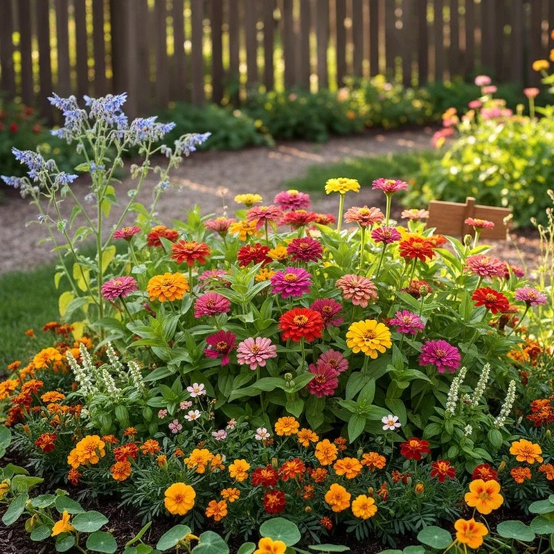 Zinnia Flower Bed Ideas