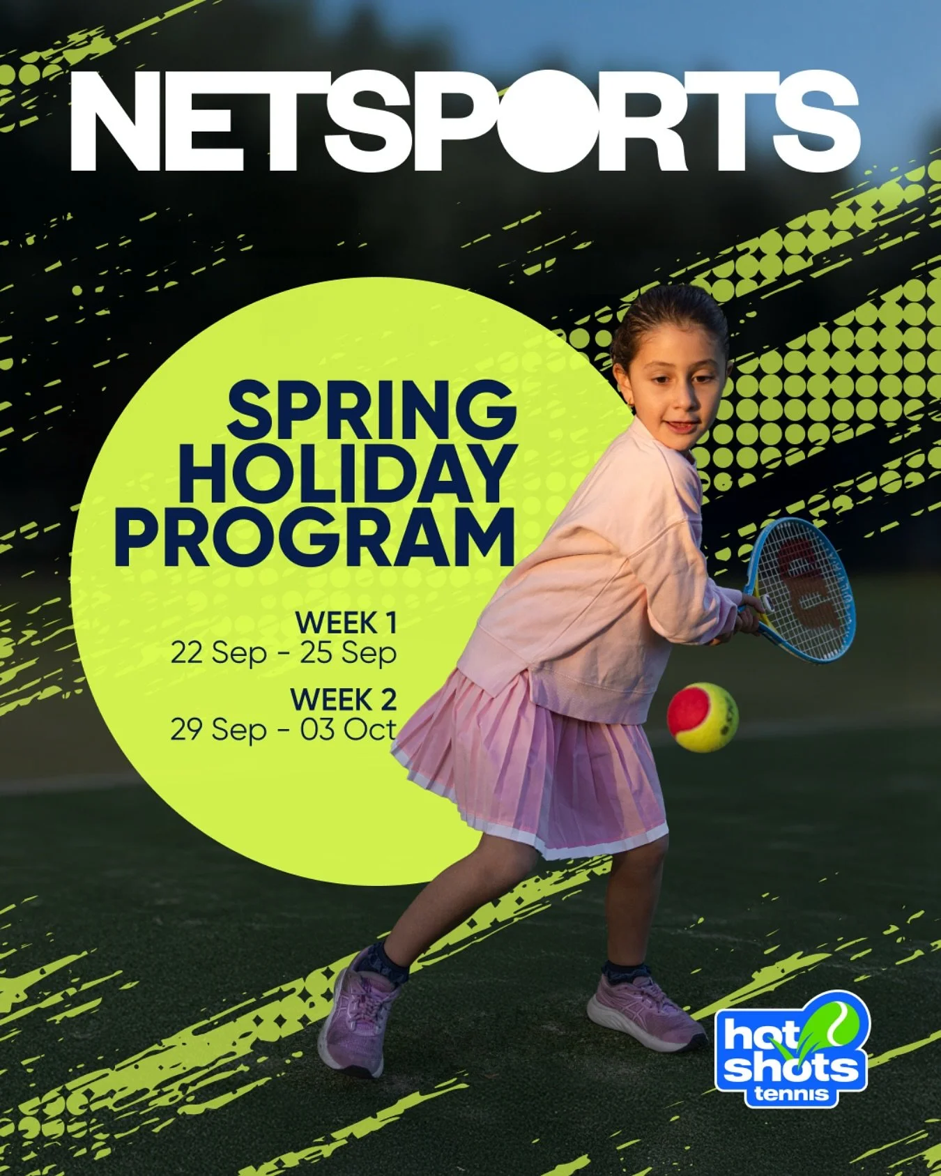 Serve up some fun this school holidays! 🎾

Looking for an awesome activity? Our Spring Holiday Program is the perfect way to get the kids moving, improve their tennis skills &amp; make new buddies on court! We start next week💥

#tennis #tennisclini