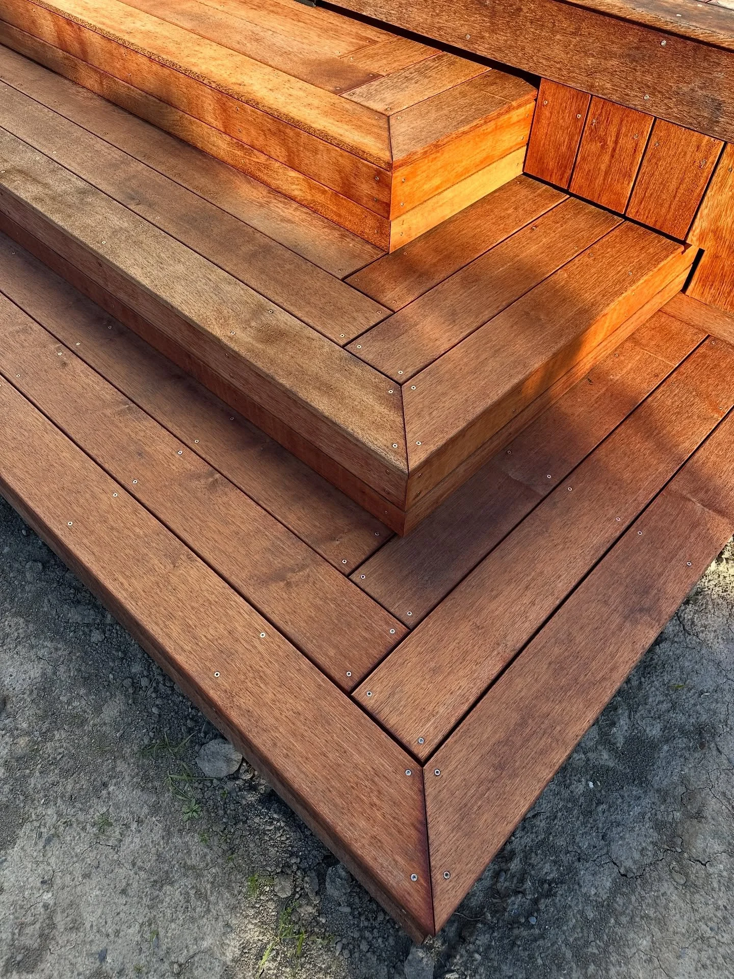 Herringbone Patten on these steps