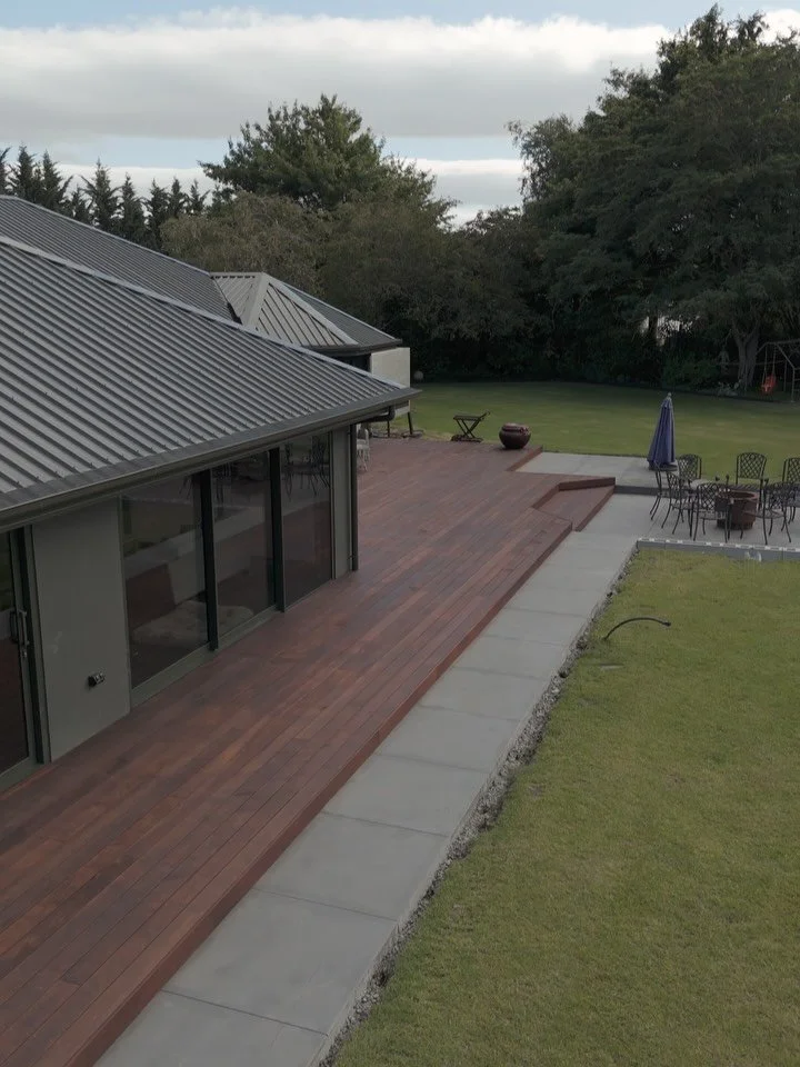 Big wrap around Kwila Deck finished off with 2 coats of Cutek oil. Front entrance deck and two side steps. This project is starting to look great and the clients are stoked with the result