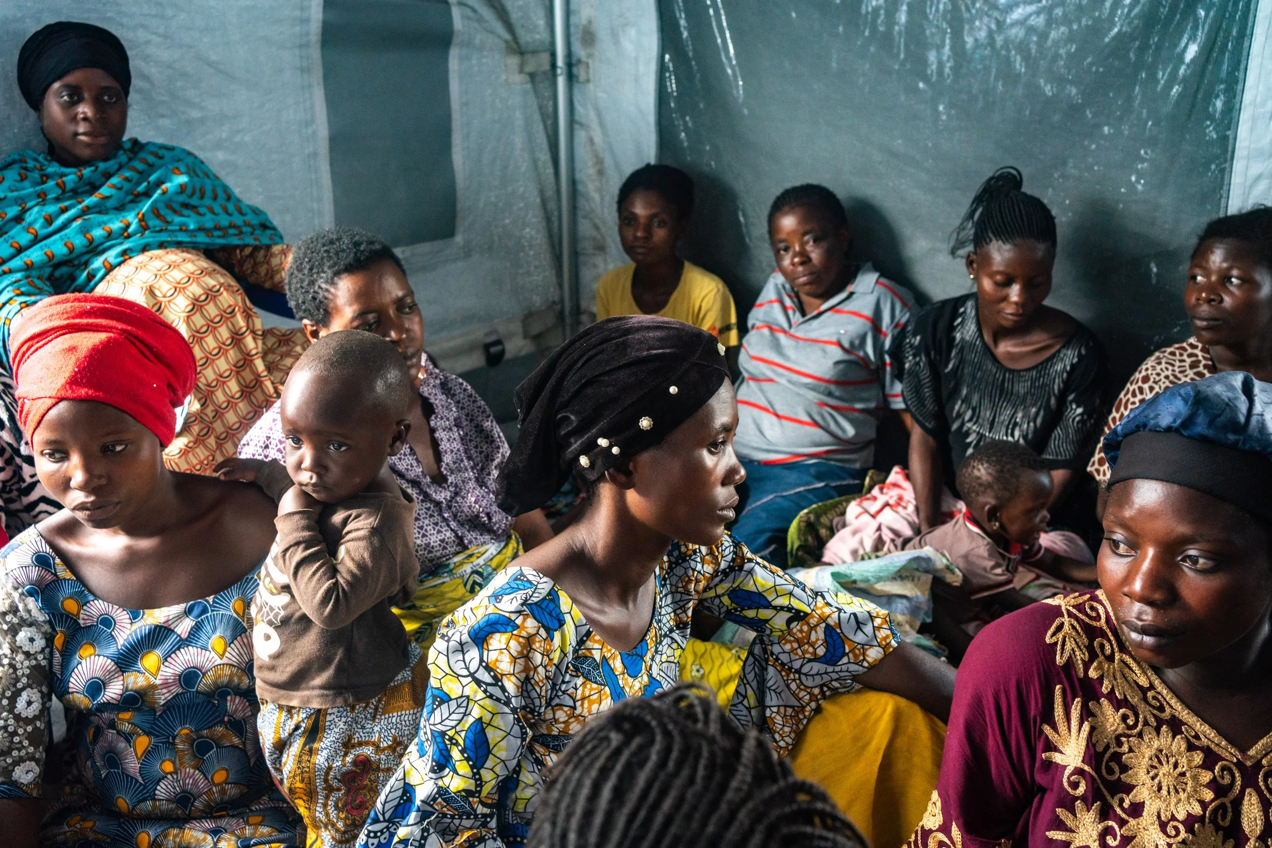The mobile clinic in Buhuimba, Goma, provides sexual and reproductive health care to women living in displacement camps. During the week of the city’s capture, sexual violence
surged: the clinic recorded 33 cases of rape. Goma, February 26, 2025.