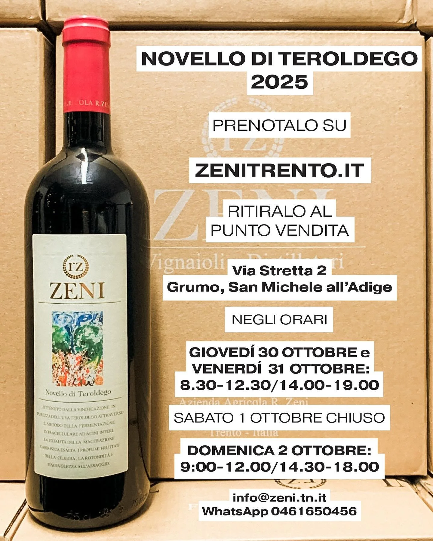 &hellip;tempo di Novello di Teroldego 2025! Grazie alla tecnica della macerazione carbonica si crea un vino novello dai grandi profumi di ciliegia e frutti rossi. Il suo tannino delicato ed una rotondit&agrave; naturale &egrave; l&rsquo;ottimale per 