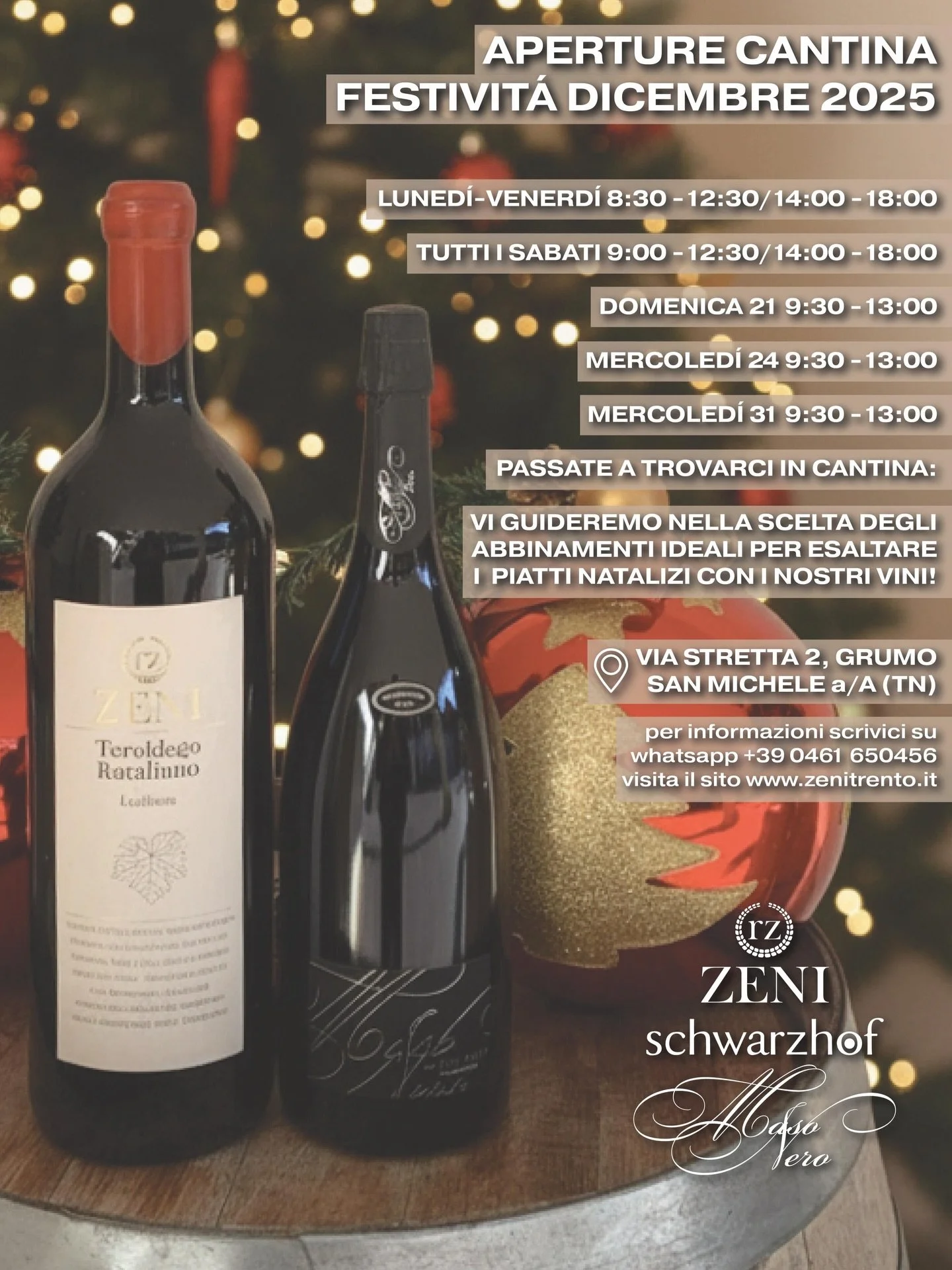 Ready For Christmas!!!! 
Il profumo del Natale &egrave; anche quello di un buon vino 🍷siamo aperti in orari speciali per accompagnarti nella scelta giusta adatta a te ! Ti aspettiamo in negozio 📍#vinotrentino #enotecatrento #nataletrentino #ideareg