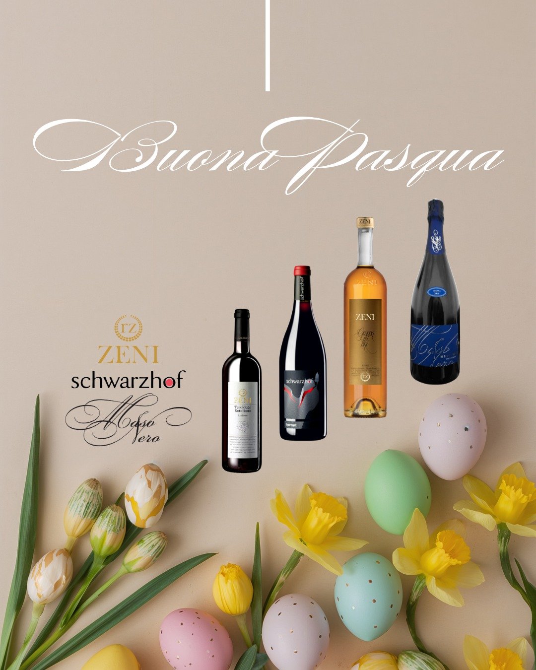 Buona Pasqua!!! Vi auguriamo di trascorrere una serena Pasqua con le persone pi&ugrave; care unendovi in un brindisi di pace e amore!