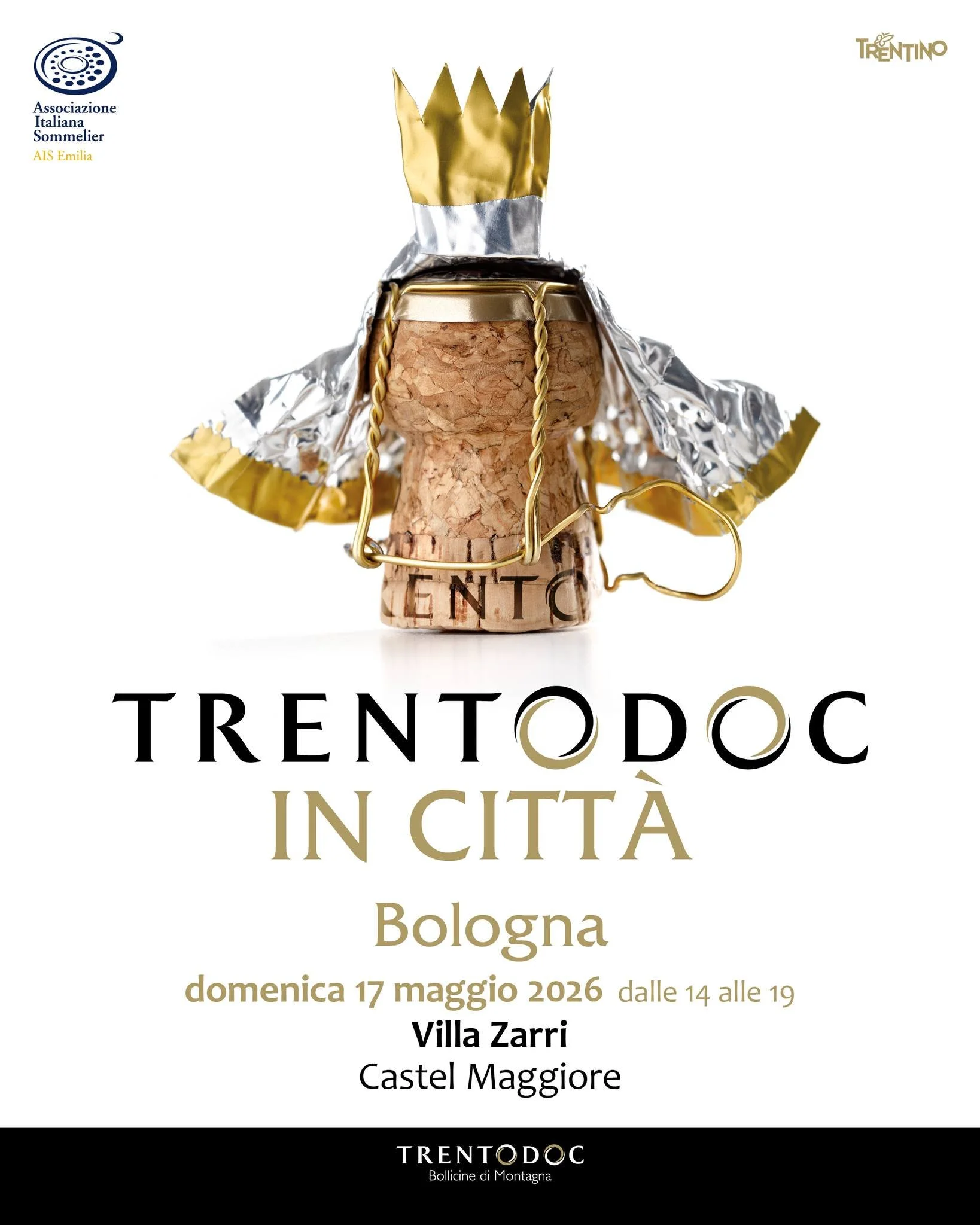 👉Una giornata di conoscenza ed approfondimento delle bollicine di montagna, pensata per appassionati, Sommelier ed operatori di settore! Via aspettiamo con il Trentodoc Maso Nero !!!

👉Bologna, domenica 17 maggio 2026 

👉Villa Zarri in Via Ronco, 