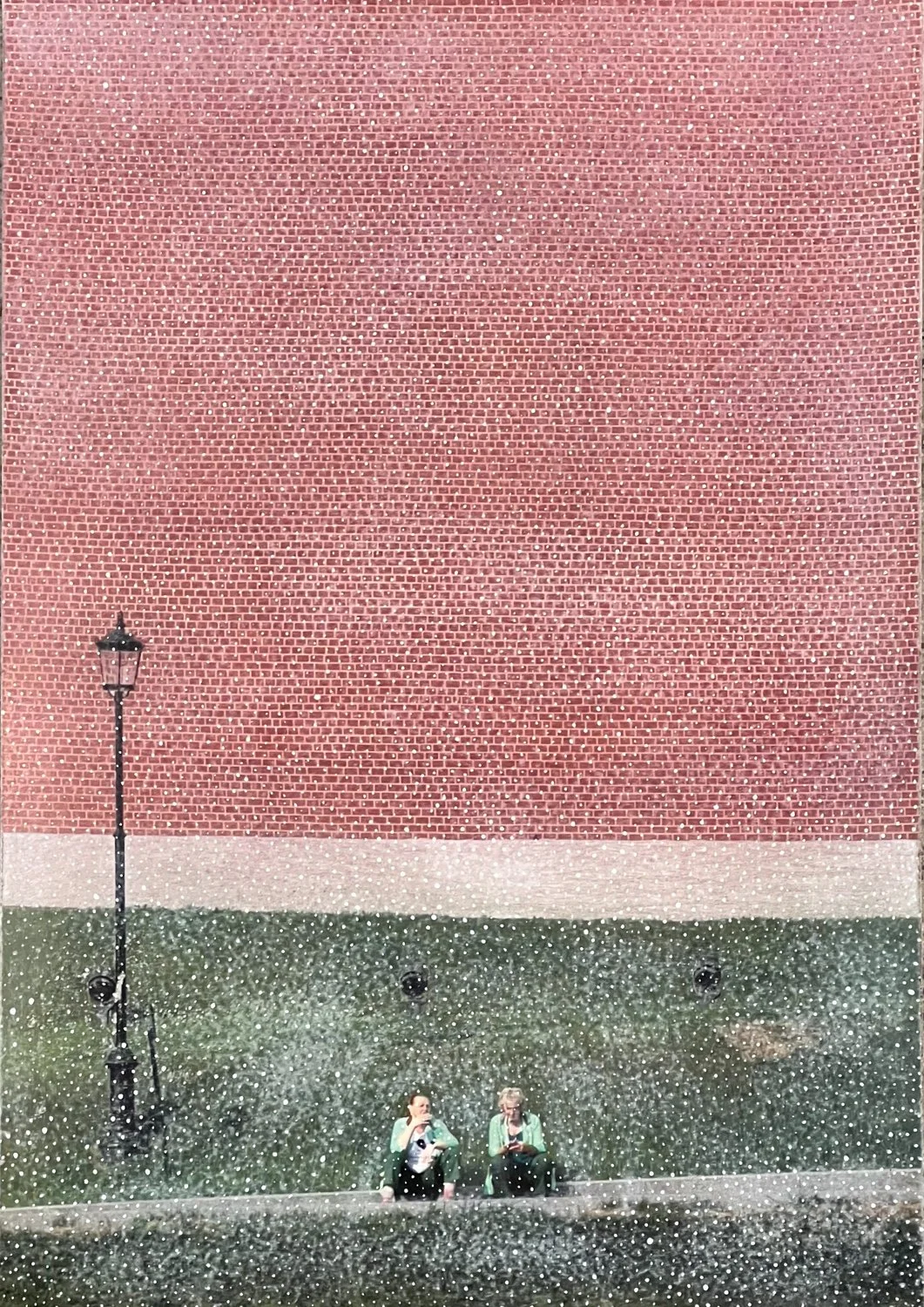 D003, Kremlin de Moscou, 2023, techniques mixtes sur papier (C-print, acrylique et spray), 42 × 30 cm