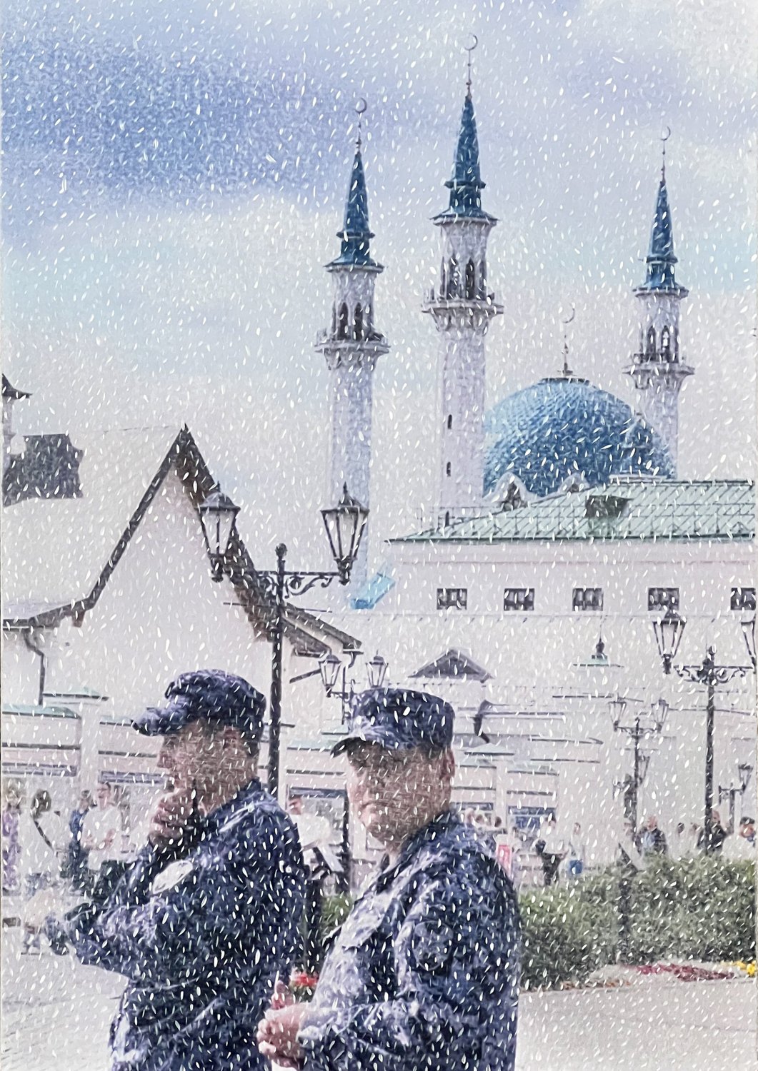 D017 - KUL SHARIF MOSQUE IS SAFE AND SECURE
MIXED MEDIA ON PAPER (C-PRINT+ ACRYLIC+SPRAY) 42X30CM // 16,5X11,8 IN