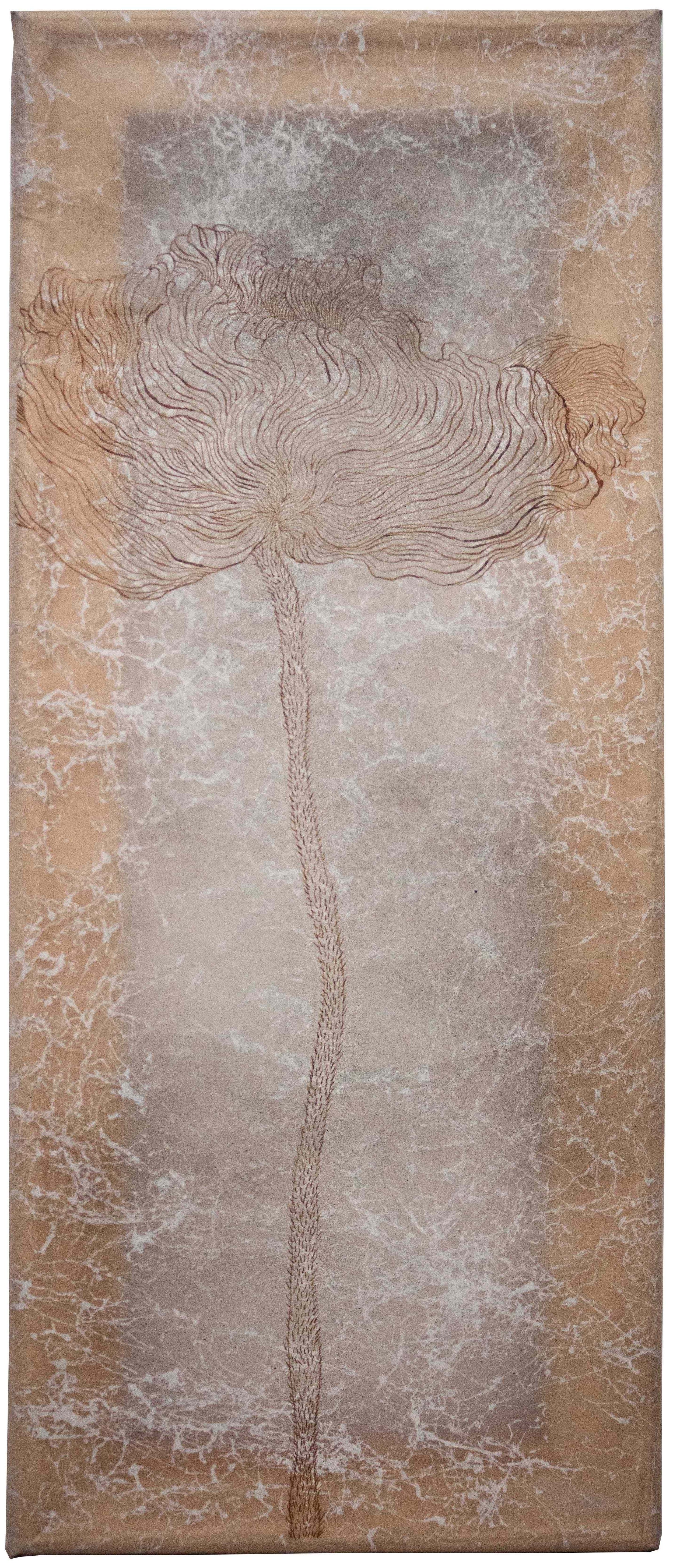 PVT27 - BROWN OPEN POPPY
MIXED MEDIA (INK + SPRAY) ON TRACING PAPER 50X20 CM // 19,6X7,8 IN