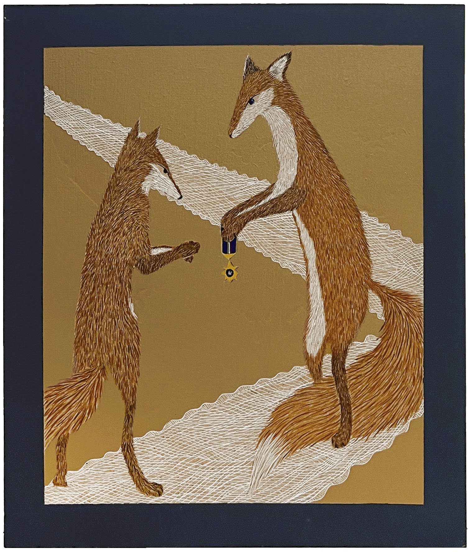 FX001 - ДУСЛЫК // DOUSLYK MIXED MEDIA ON MDF (ACRYLIC+TEMPERA) 40X35CM // 15,7X13,7 IN