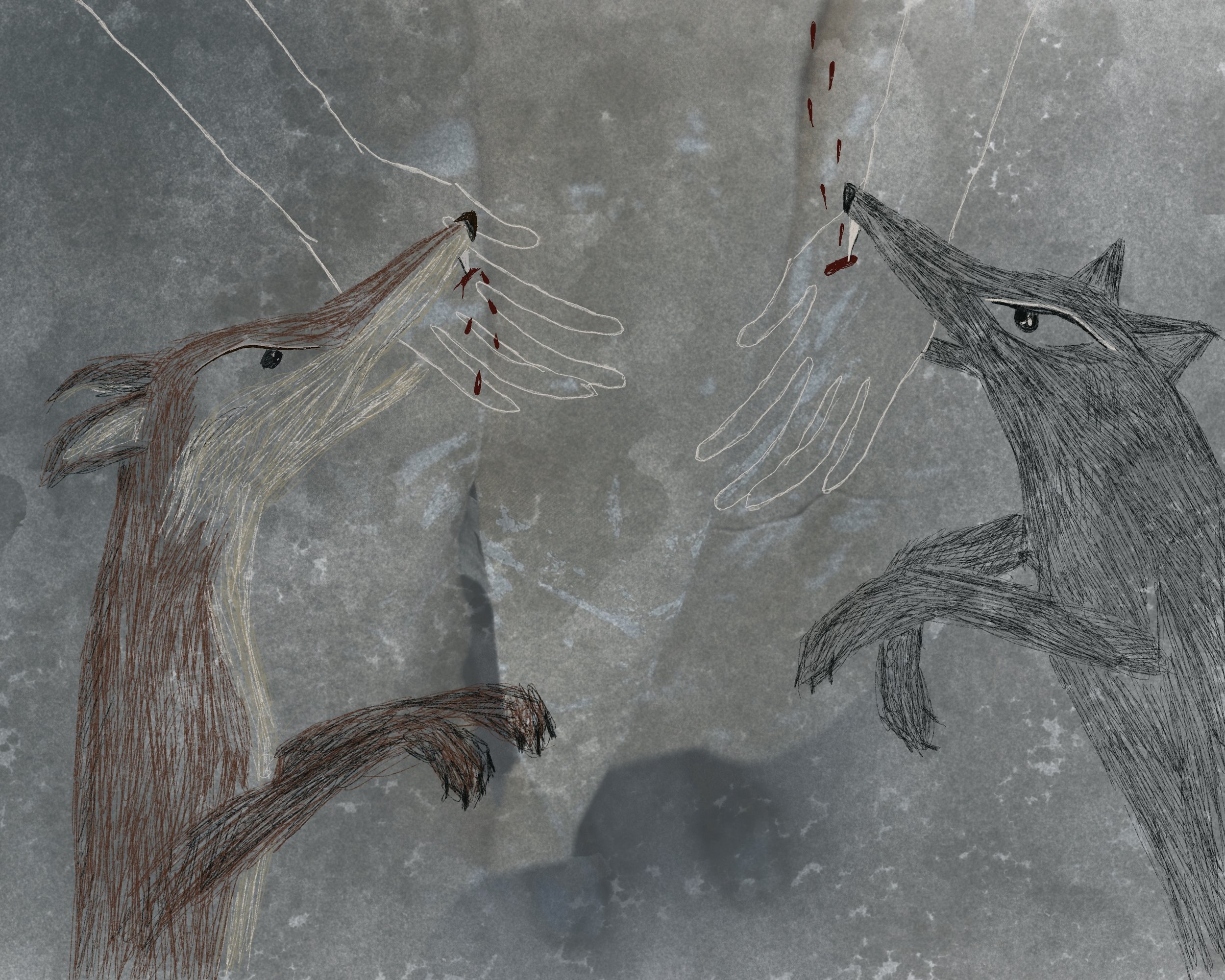 DID005 - LES RENARDS MECHANTS
IPAD PROCREATE DRAWING ON ART PAPER 30X42CM // 11,8X16,5 IN