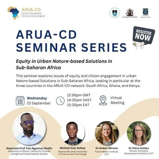 Seminar: Equity in Urban Nature-based Solutions in Sub-Saharan Africa&nbsp;