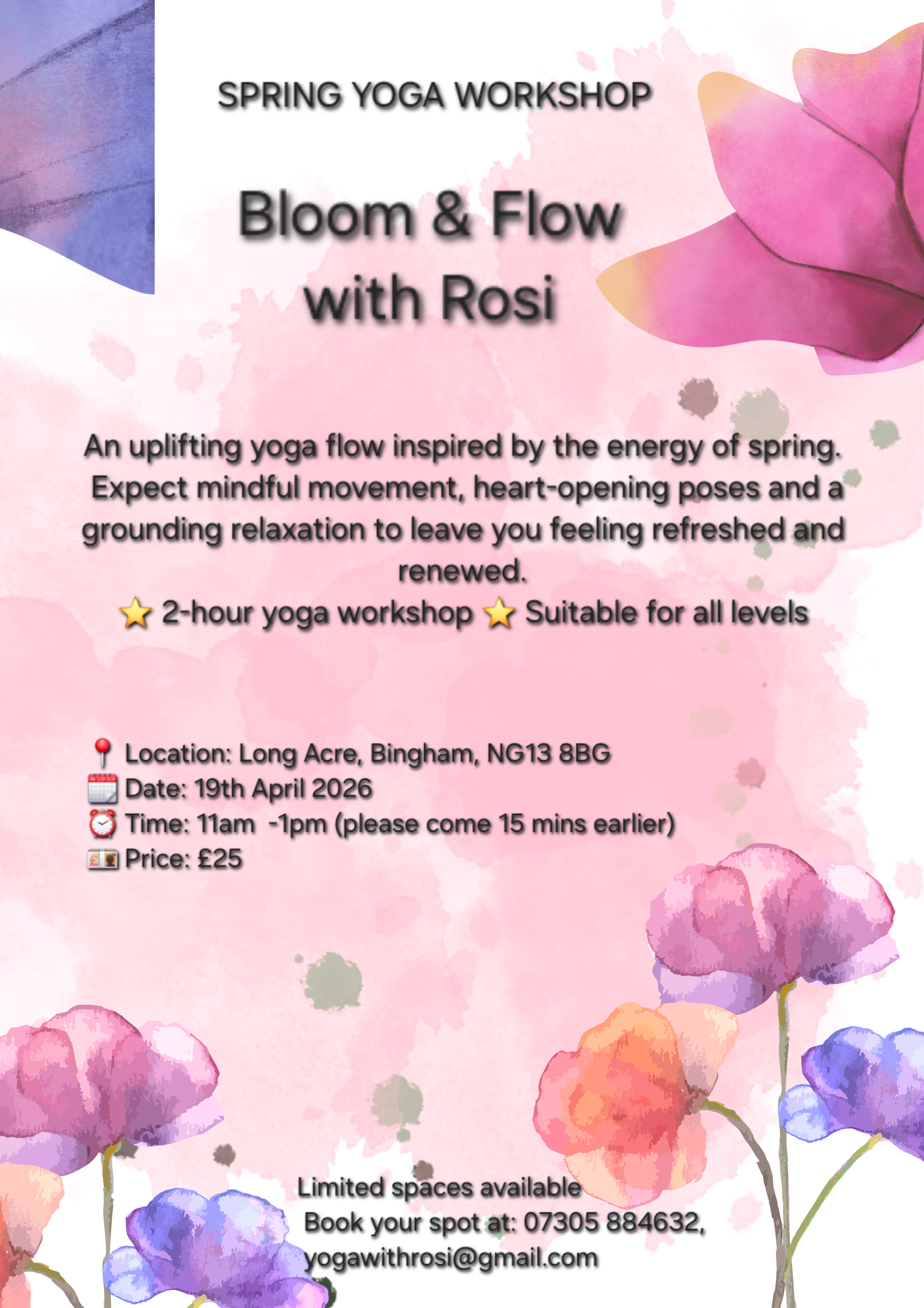 Bloom and Flow Yoga Workshop