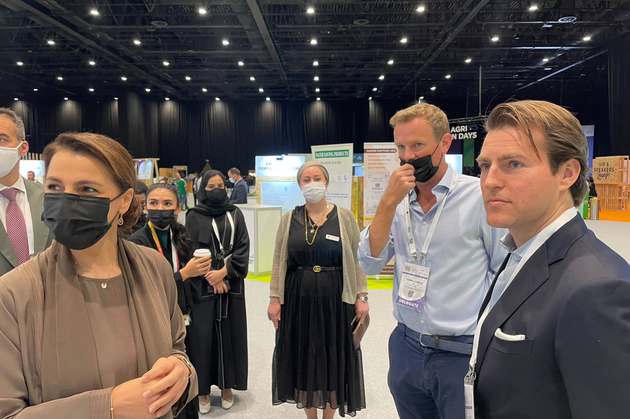 Tom Hudson and Vertical Future CCO meet HE Mariam Almheiri at Future Food