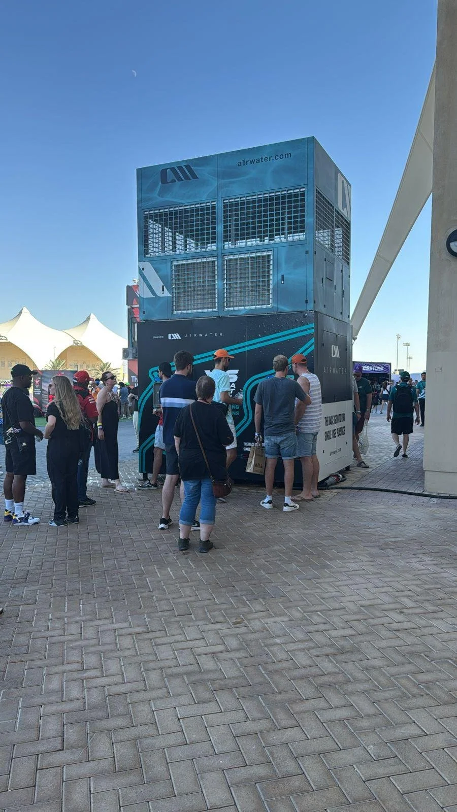 A1WATER at Abu Dhabi F1 supplying to race goers