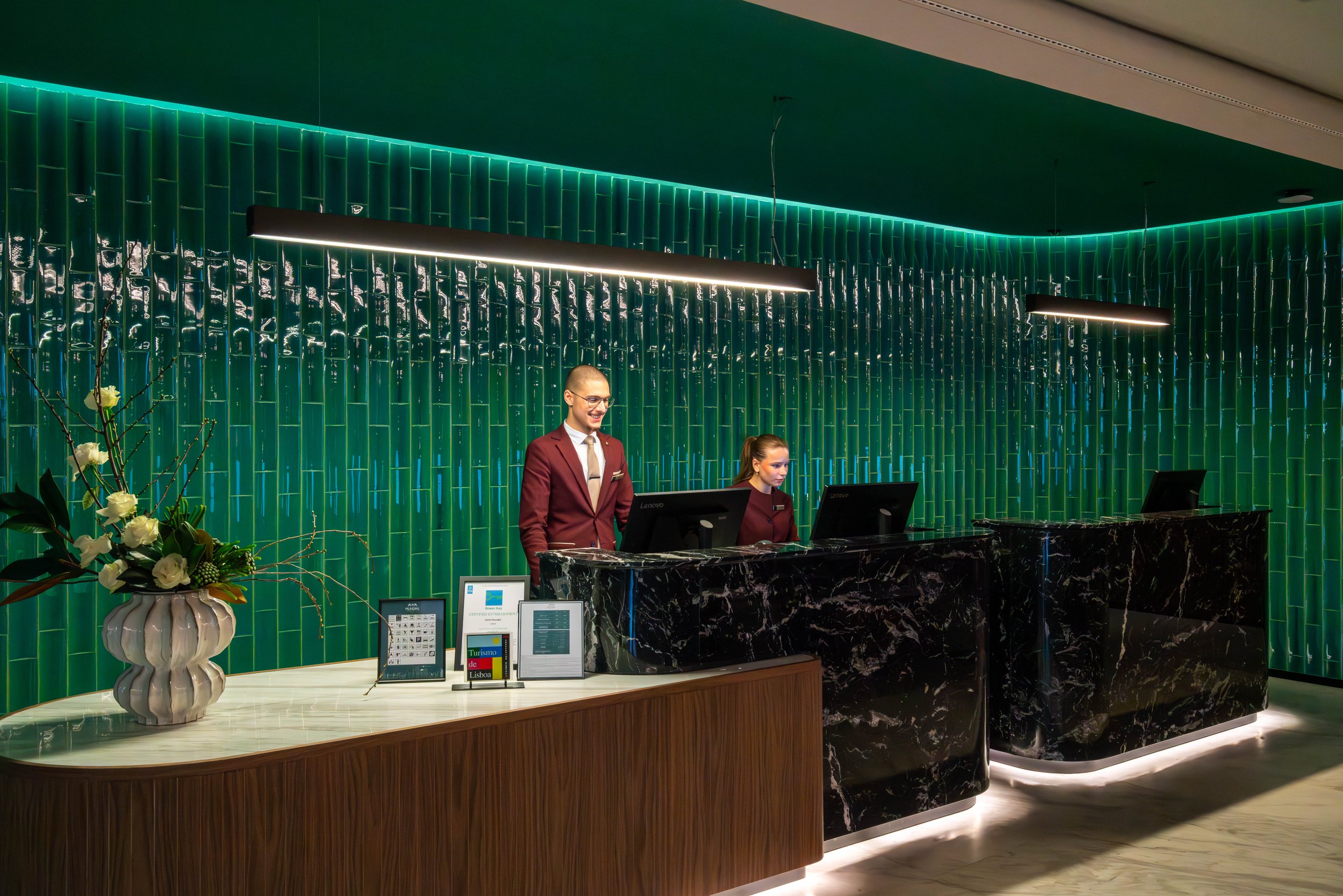 Miguel Gomes Studio hotel photographer - Hotel Mundial reception interior photography Lisbon Portugal