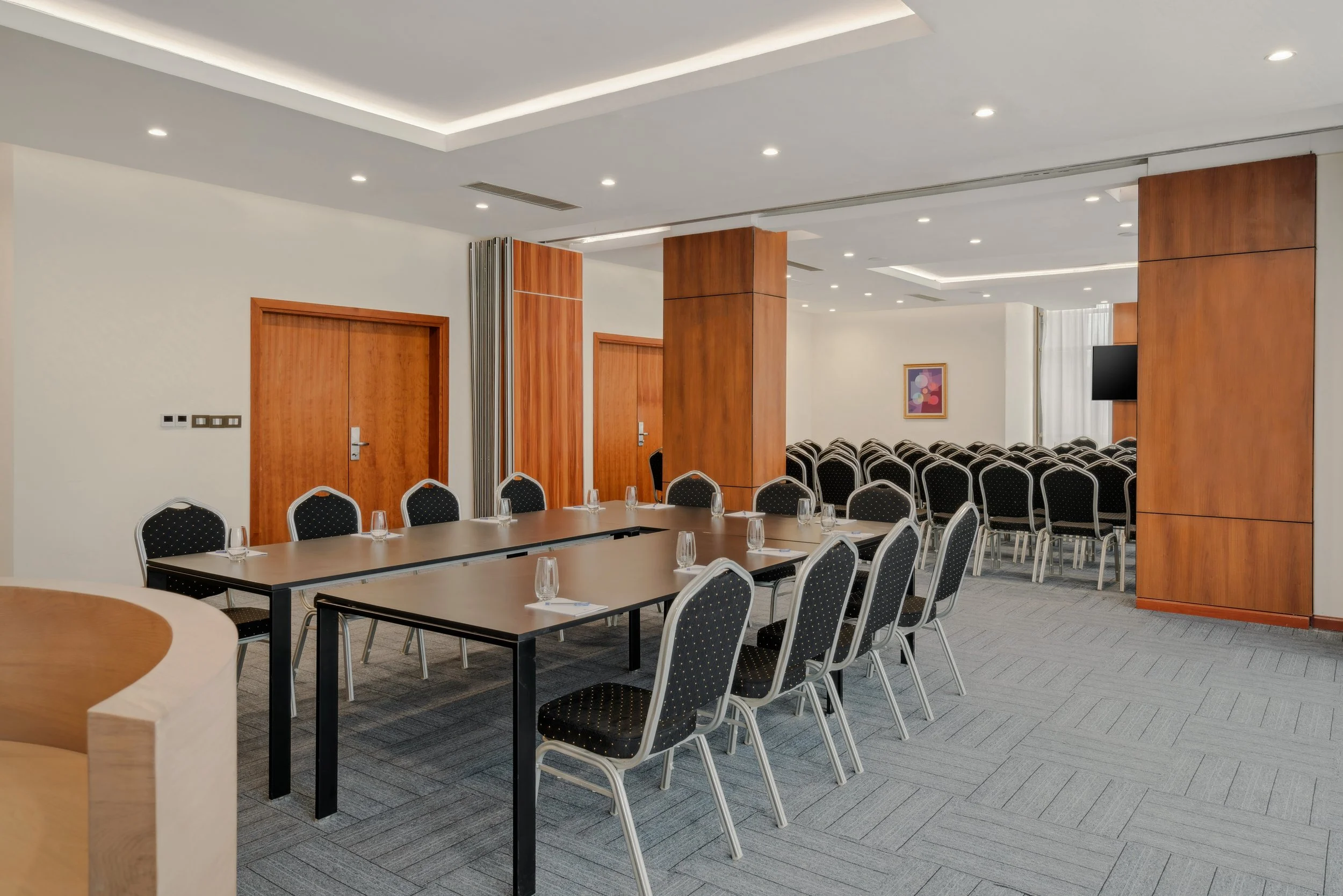 Hotel photography of hilton addis ababa airport in africa by miguel gomes professional hotel and hospitality photographer. photography featuring architecture and interior design of a meeting room from the interior.