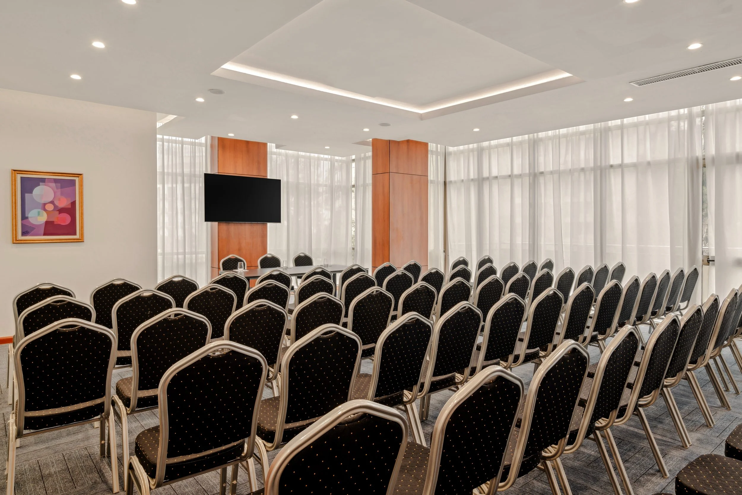 Hotel photography of hilton addis ababa airport in africa by miguel gomes professional hotel and hospitality photographer. photography featuring architecture and interior design of a meeting room from the interior.