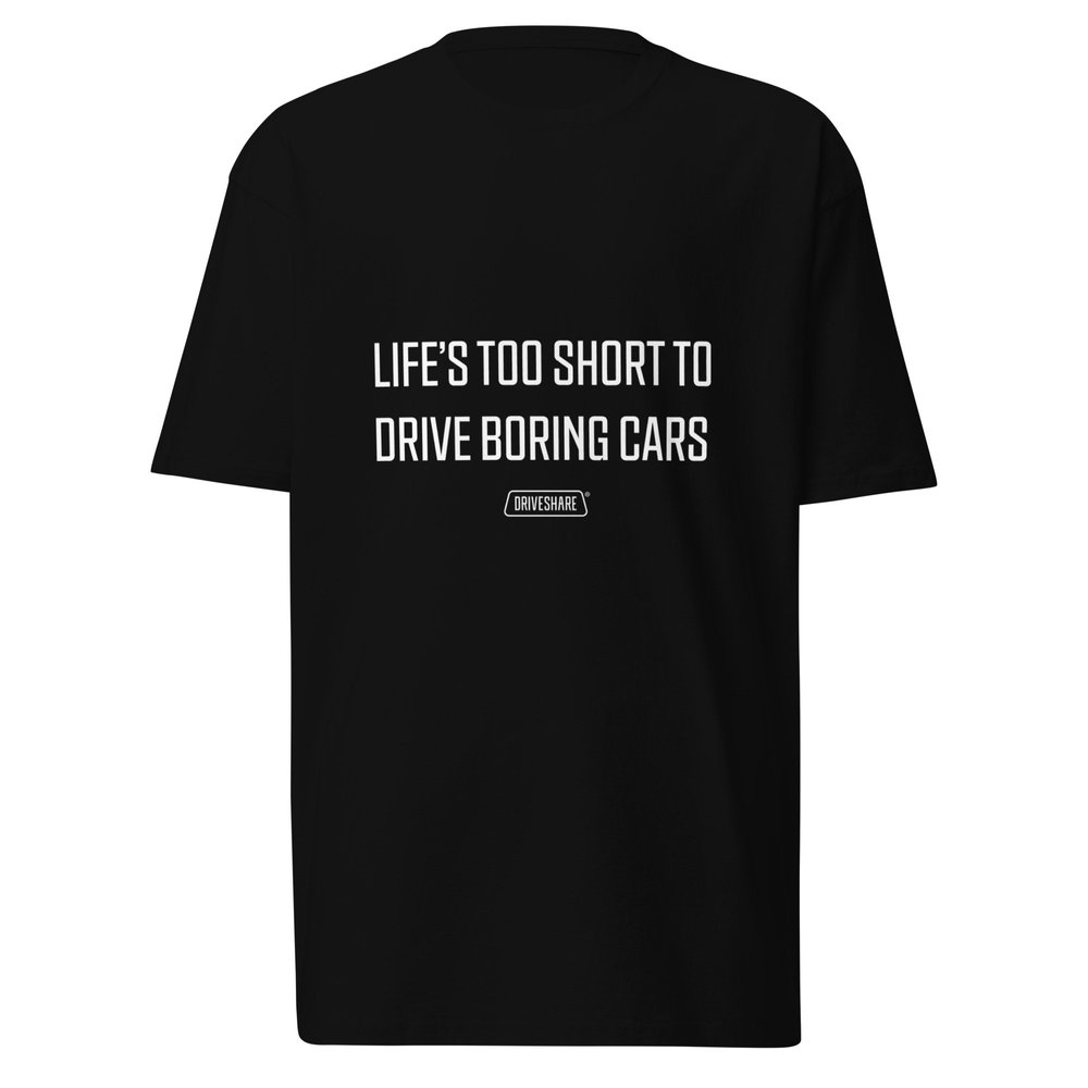 'Life's Too Short' Black Text-Only T-Shirt — DRIVESHARE