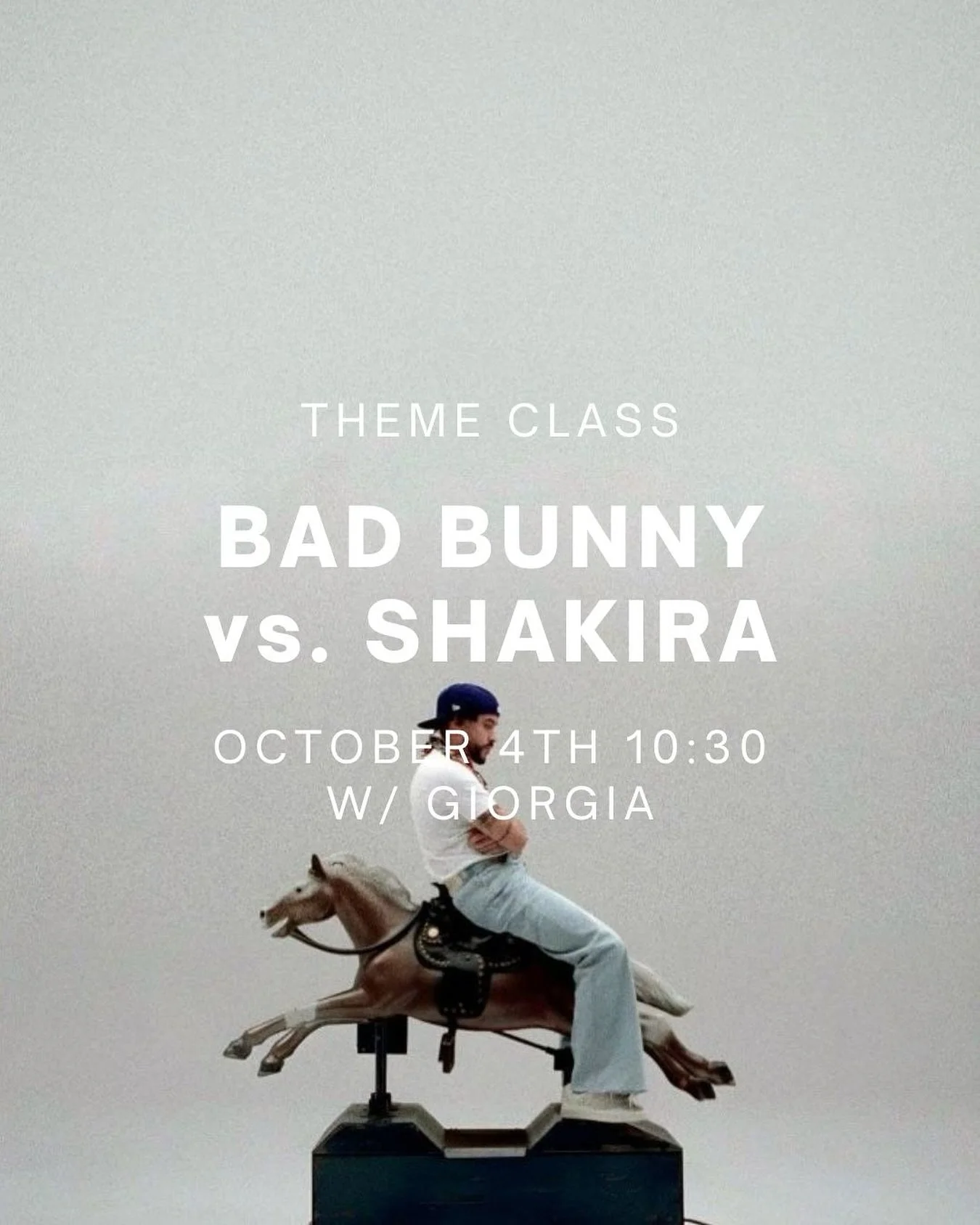 Just landed! ❤️&zwj;🔥 our first October theme ride is here! 
⁠
BAD BUNNY vs. SHAKIRA
Saturday October 4th at 10:30AM w/ Giorgia⁠

Feel the beat, ride the energy, and let the music move you. Our themed classes are back with a first bang.⁠ Stay tuned 