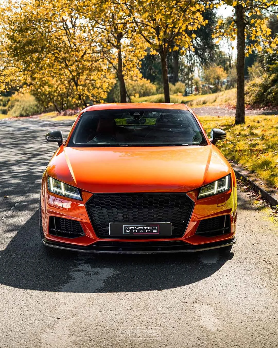 Audi TTS MK3 full colour change wrap 3M 2080 Gloss Fiery Orange