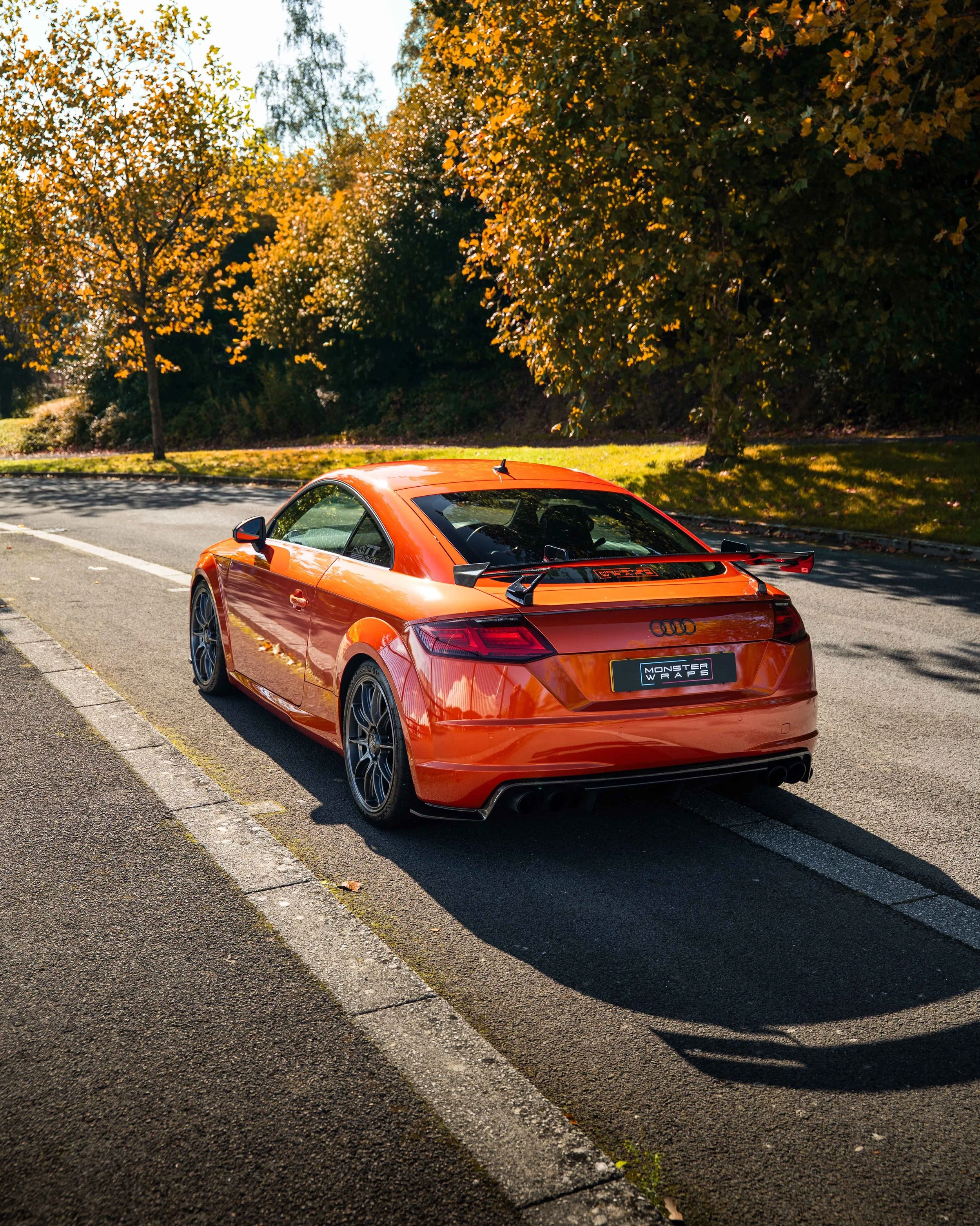 Audi TTS MK3 full colour change wrap 3M 2080 Gloss Fiery Orange
