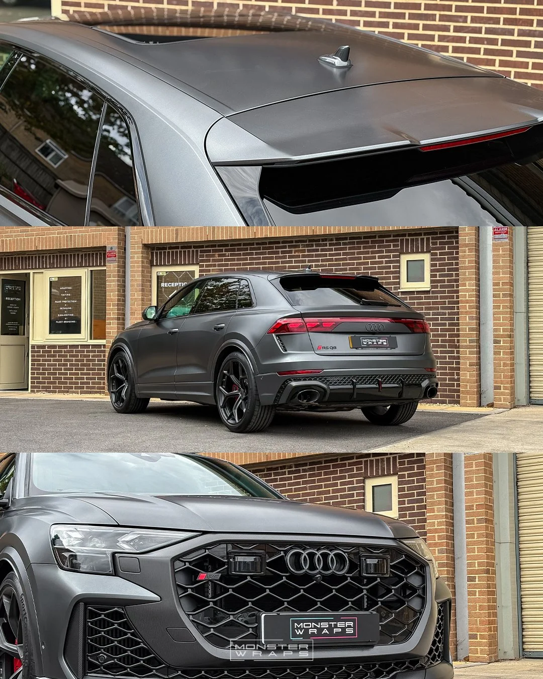 Audi RSQ8 full-body satin paint protection film ppf conversion
