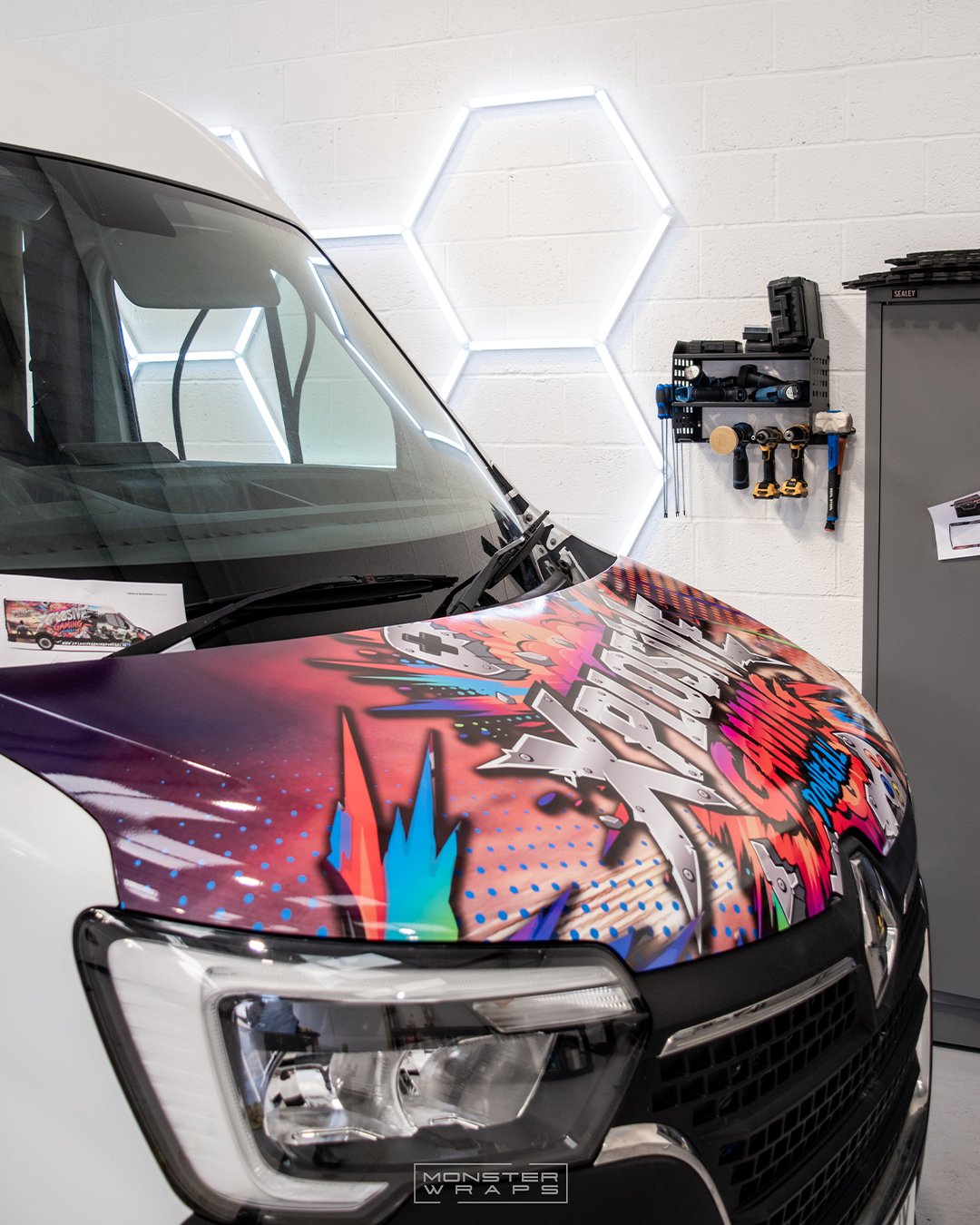 Xplosive Gaming fully custom designed digitally printed commercial branded wrap