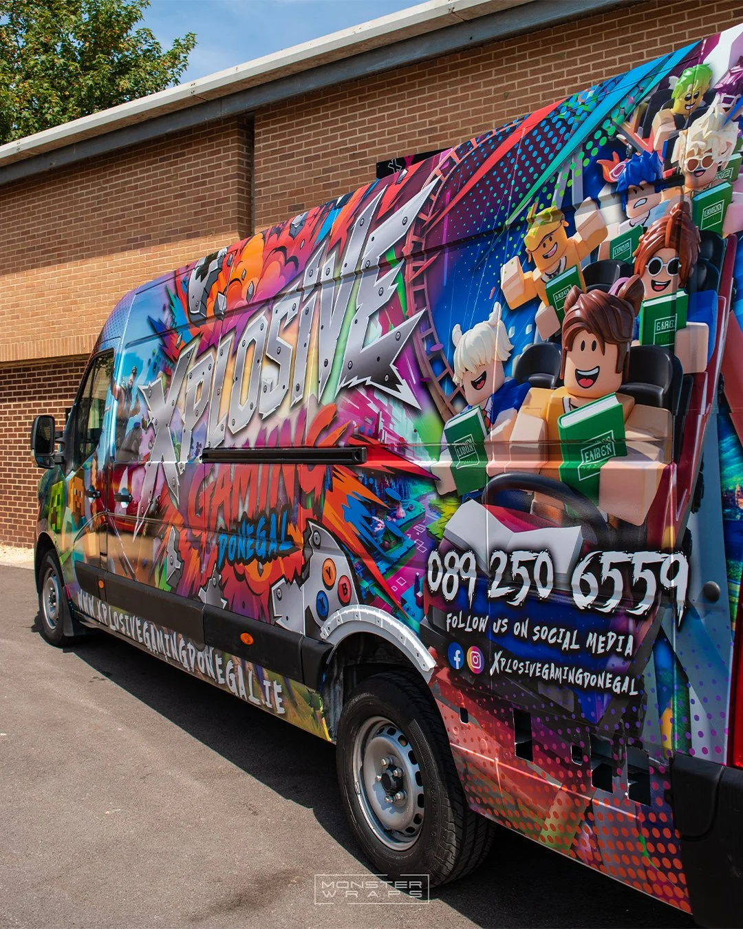 Xplosive Gaming fully custom designed digitally printed commercial branded wrap
