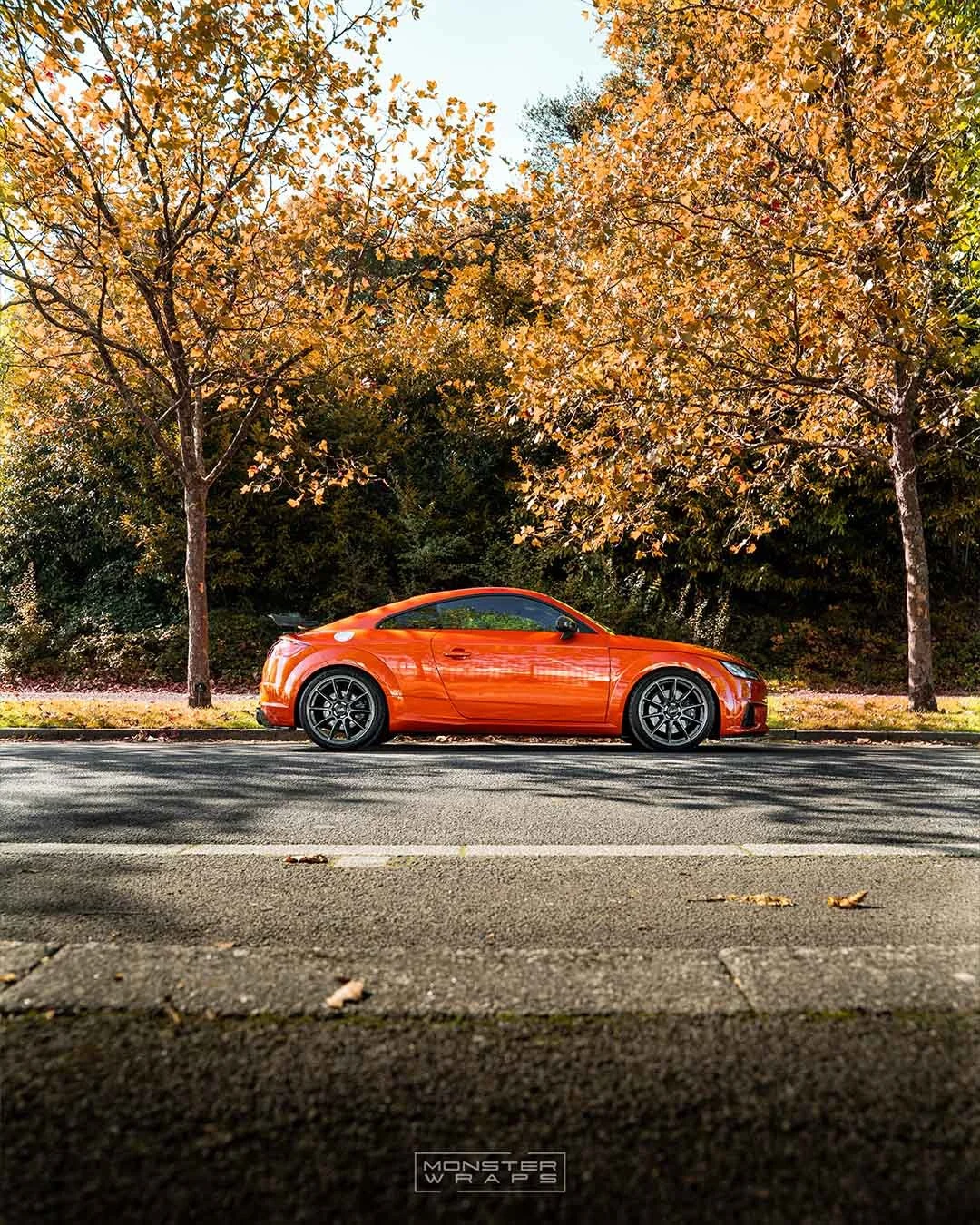 Audi TTS MK3 full colour change wrap 3M 2080 Gloss Fiery Orange
