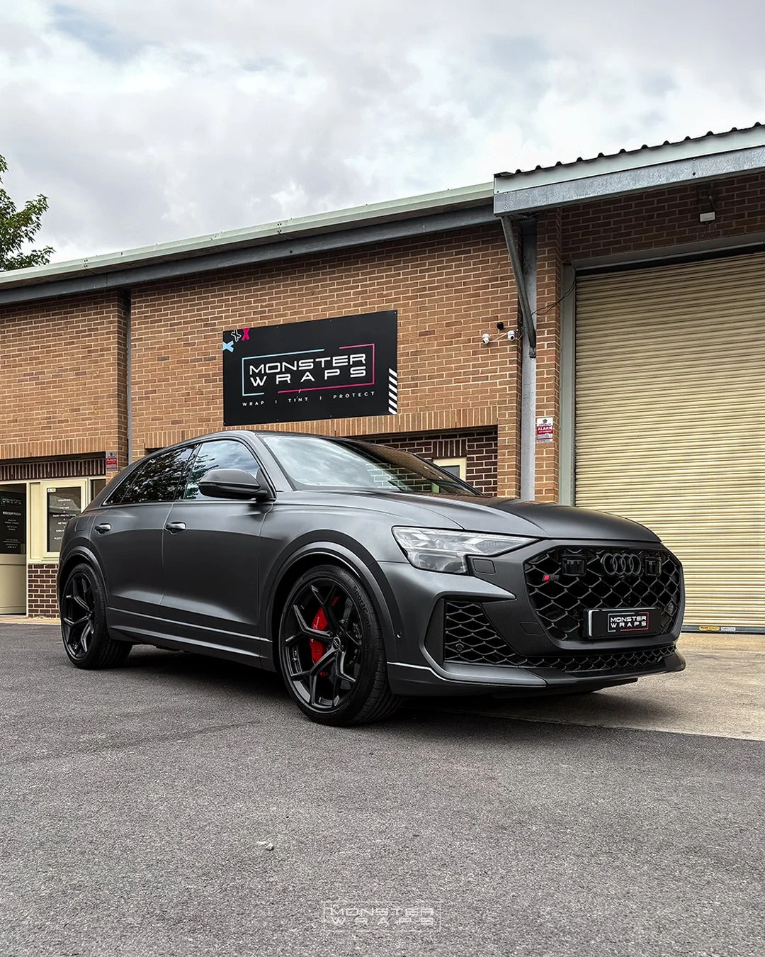 Audi RSQ8 full-body satin paint protection film ppf conversion