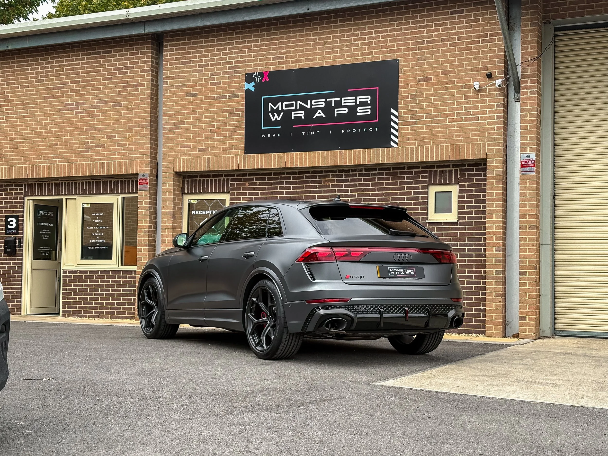 Audi RSQ8 full-body satin paint protection film ppf conversion